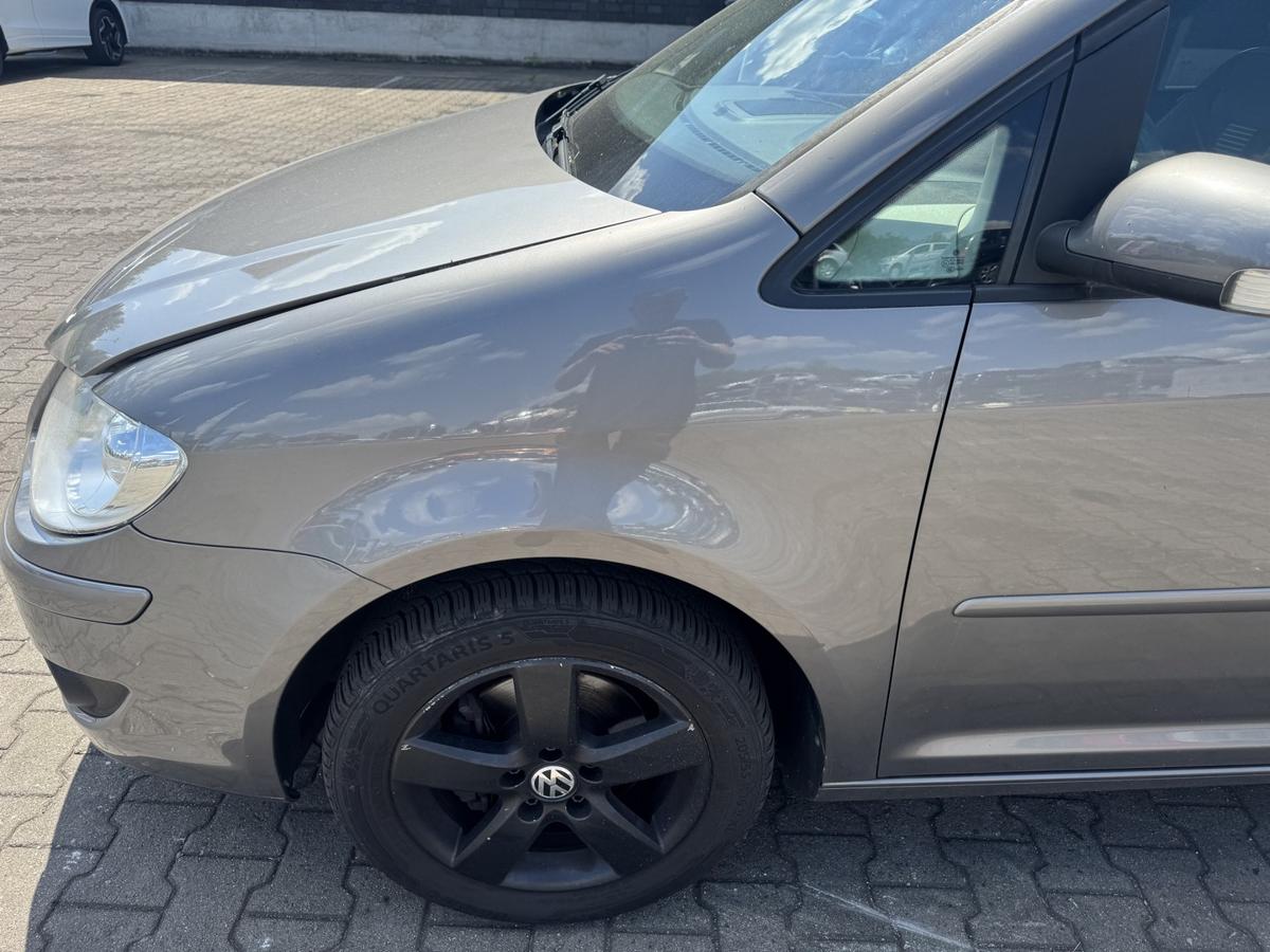 VW Touran 1T original Kotfl&uuml;gel vorn links LD7S Graumetallic Facelift Bj.2008